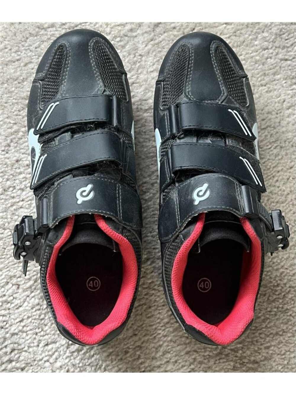 Peloton Bike Cycling Shoes Straps Clip In 40 Men’s 7 Woman’s 9